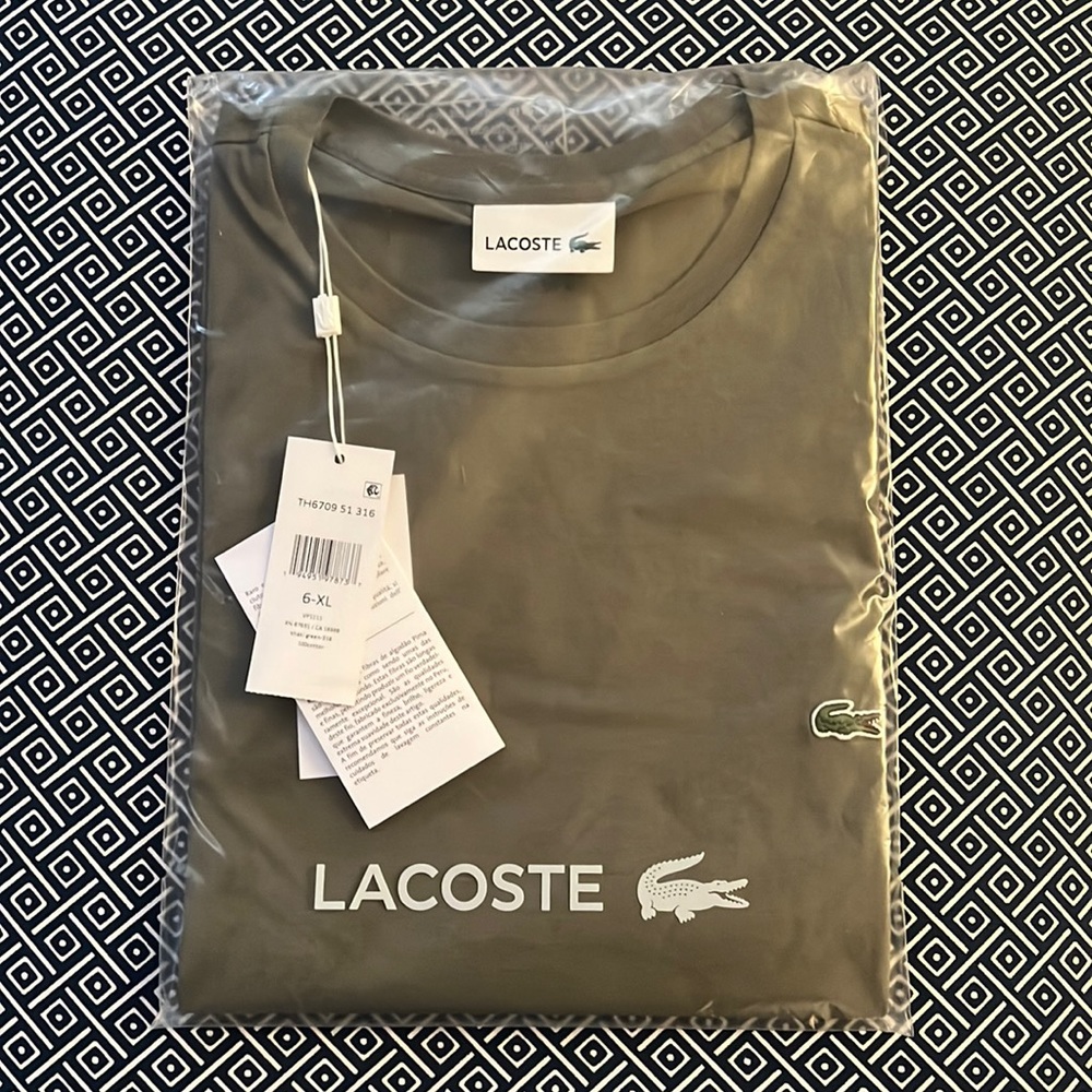 🐊 Lacoste olive green shirt size 6 (XL) NWT still in bag